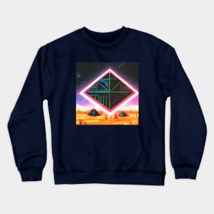 Futuristic Landscape of Pyramids at Giza Crewneck Sweatshirt